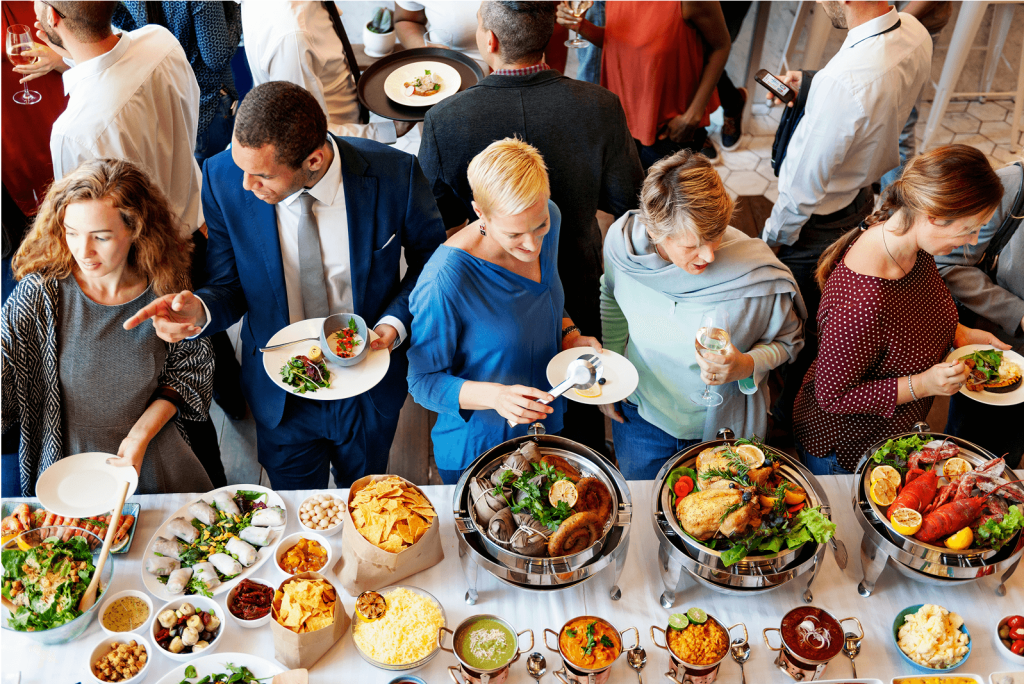 office catering with clients