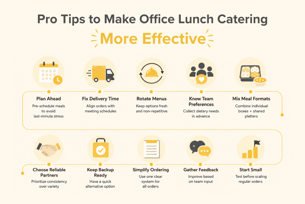 more effective tips to make office lunch catering