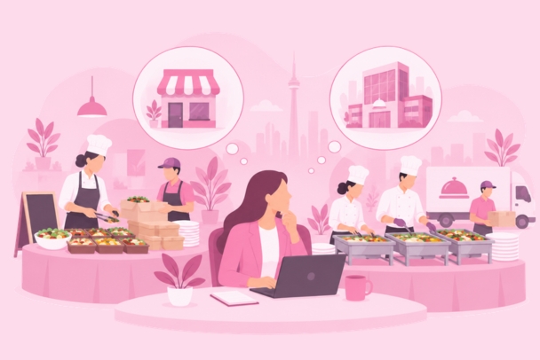 small vs large catering companies