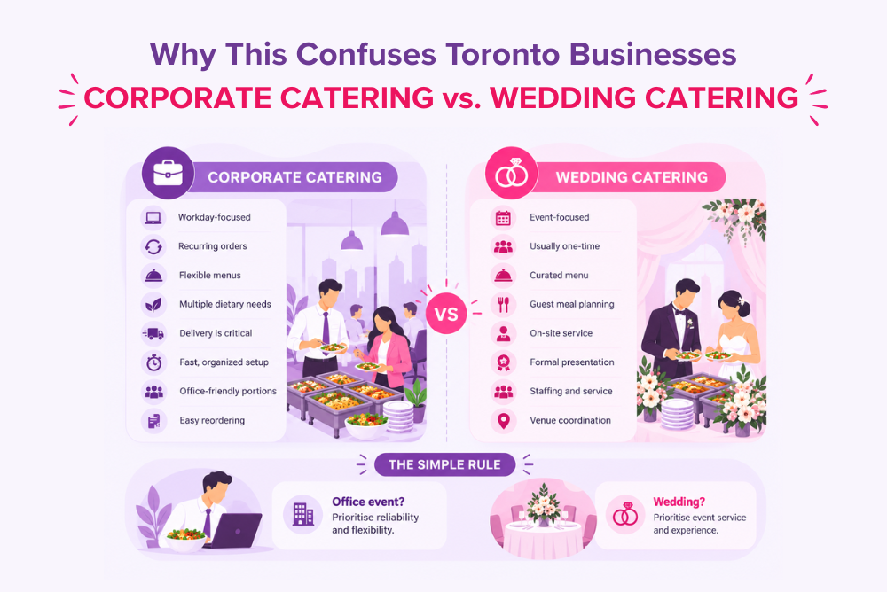 confuse between corporate catering and wedding catering